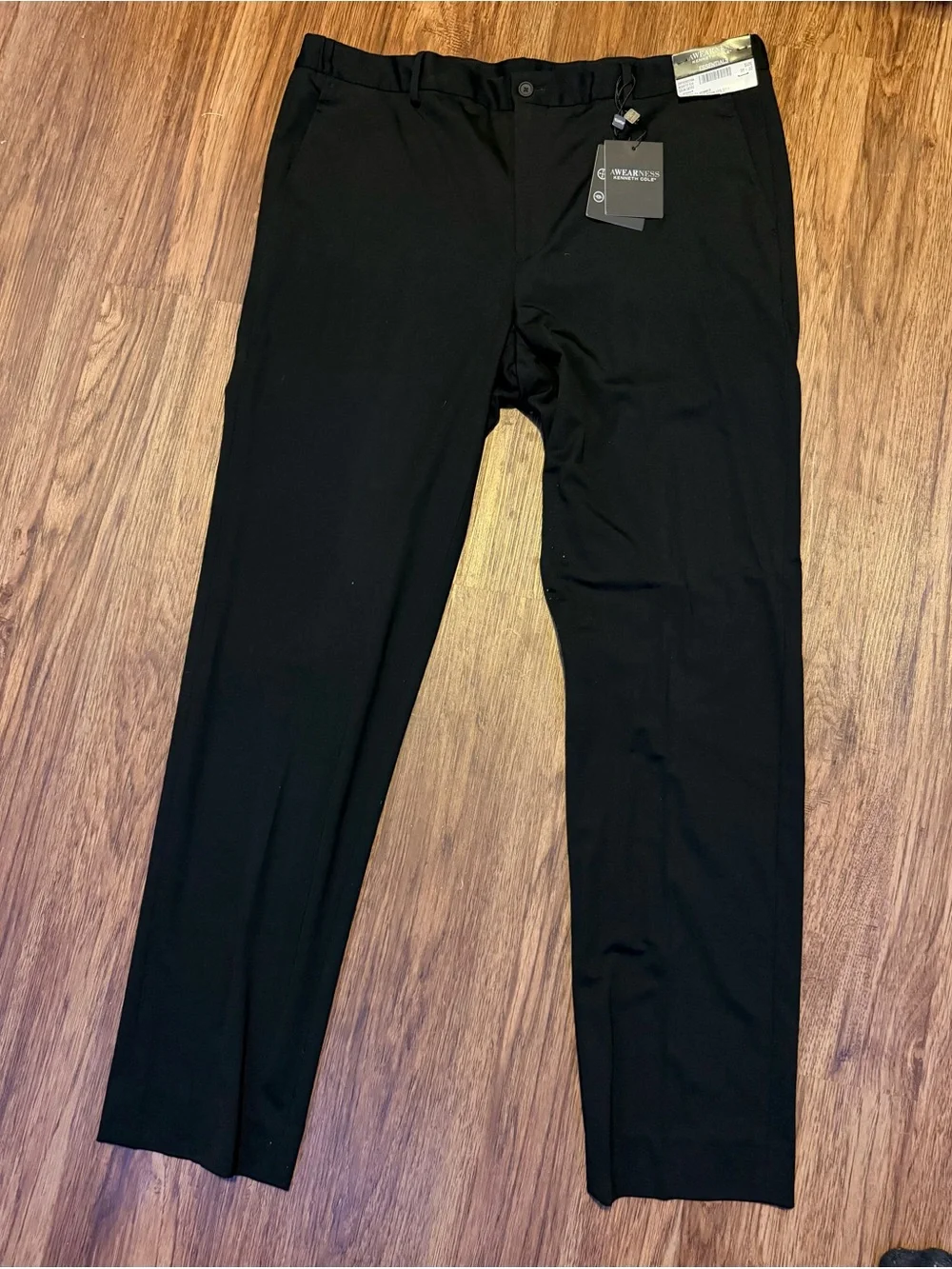 Kenneth Cole Black Men's Dress Pants - Straight Leg